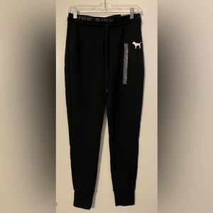 Victoria Secret Pink Black High Waist Jogger Size Small